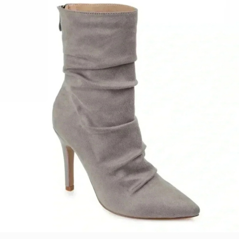 New Journees Gray Suede Ankle Boots